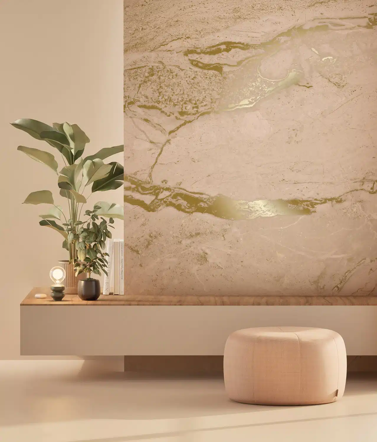 Duurzaam Fotobehang | Marmer | High Gloss Gold | Nude | Kek Amsterdam | Peltenburg Natuurverf