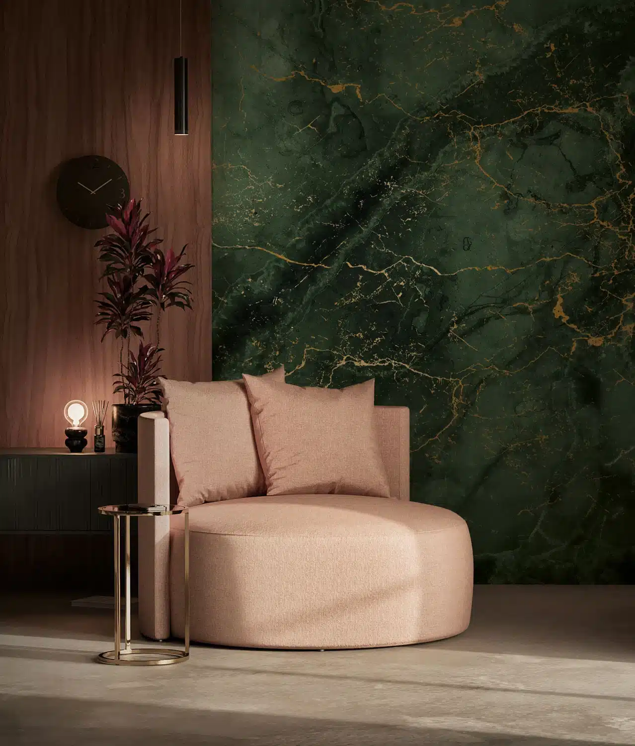 Duurzaam Fotobehang | Marmer | High Gloss Gold | Groen | Kek Amsterdam | Peltenburg Natuurverf - Afbeelding 3