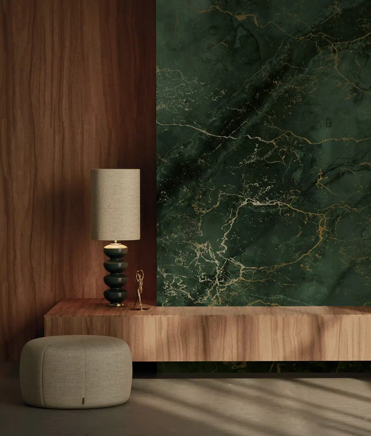 Duurzaam Fotobehang | Marmer | High Gloss Gold | Groen | Kek Amsterdam | Peltenburg Natuurverf - Afbeelding 4