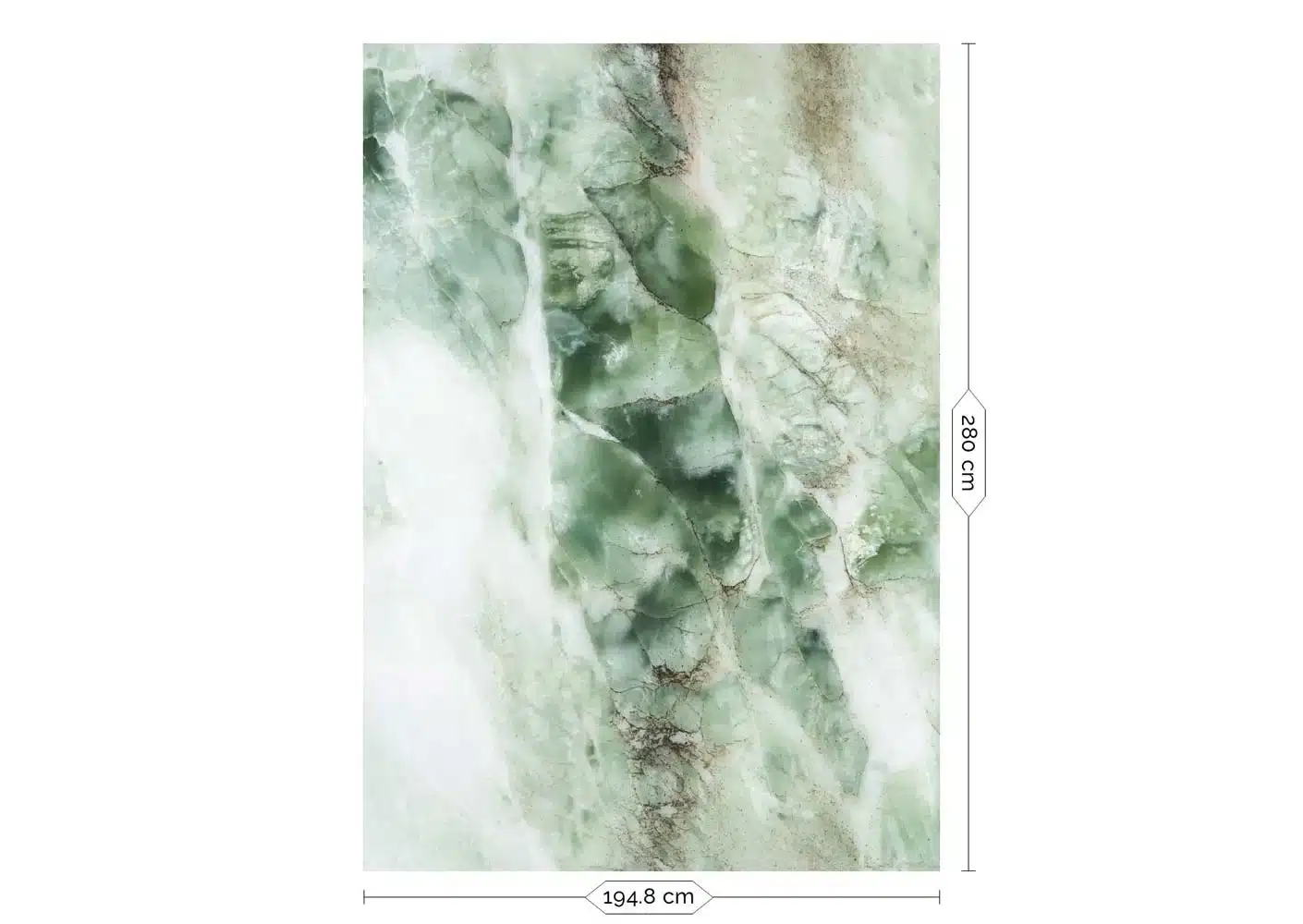 Duurzaam Fotobehang | Marmer | Groen | Kek Amsterdam | Peltenburg Natuurverf - Afbeelding 2