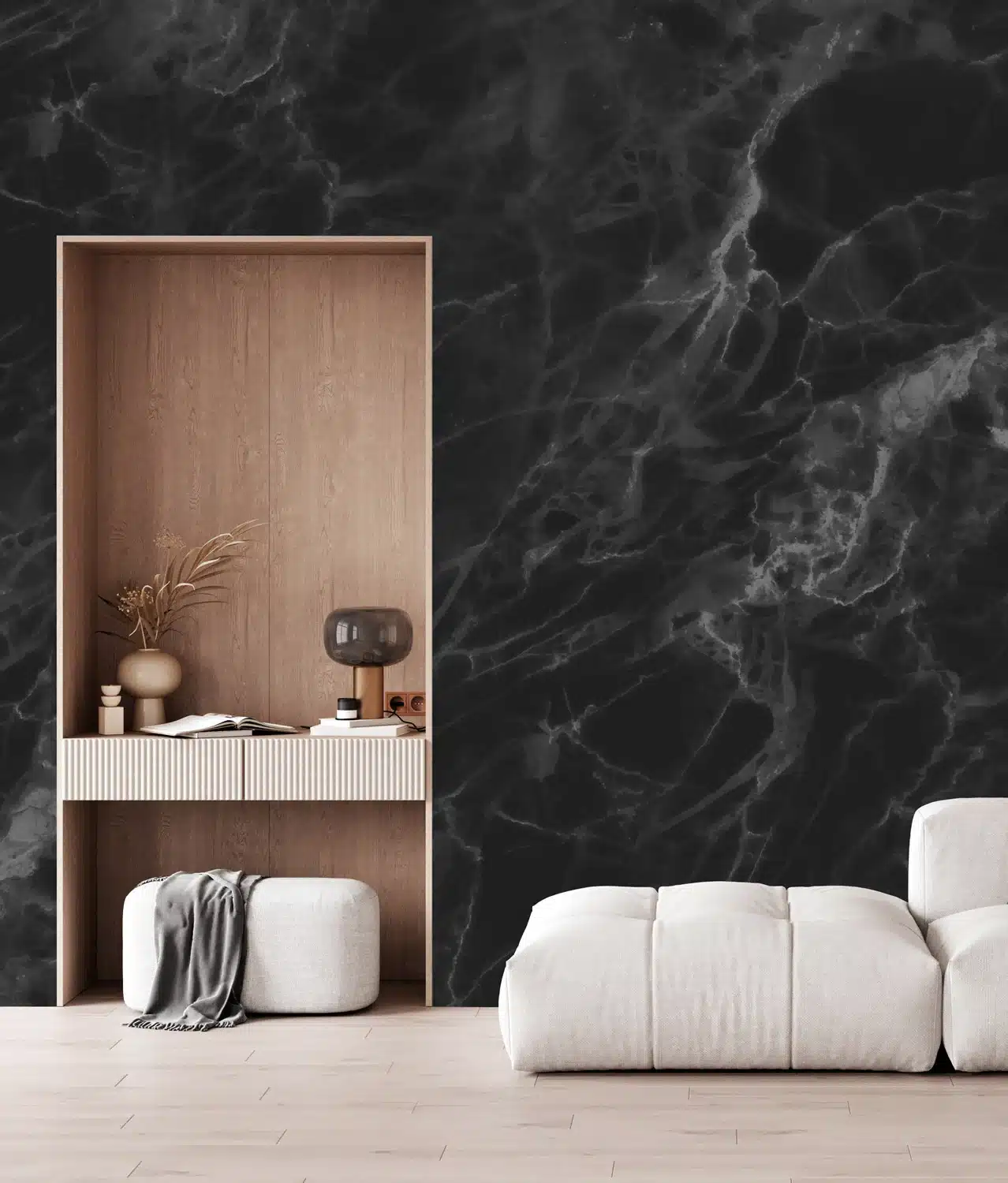 Duurzaam Fotobehang | Marmer | Zwart | Kek Amsterdam | Peltenburg Natuurverf