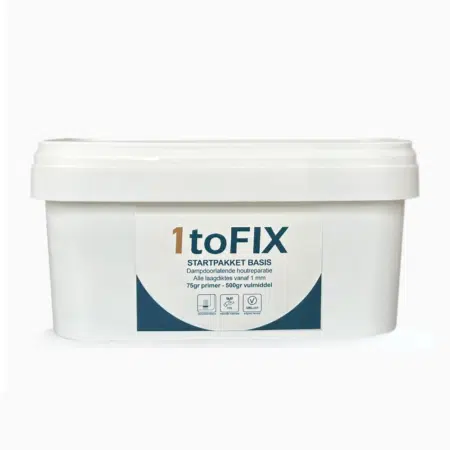 Startpakket Basis | natuurlijk anti-rot vulmiddel voor hout | 1toFIX | Peltenburg Natuurverf